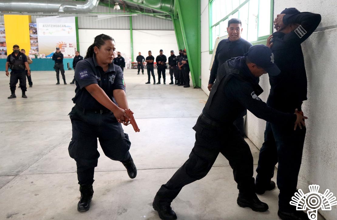 Jornada de capacitación a policías de esta región del estado de Puebla