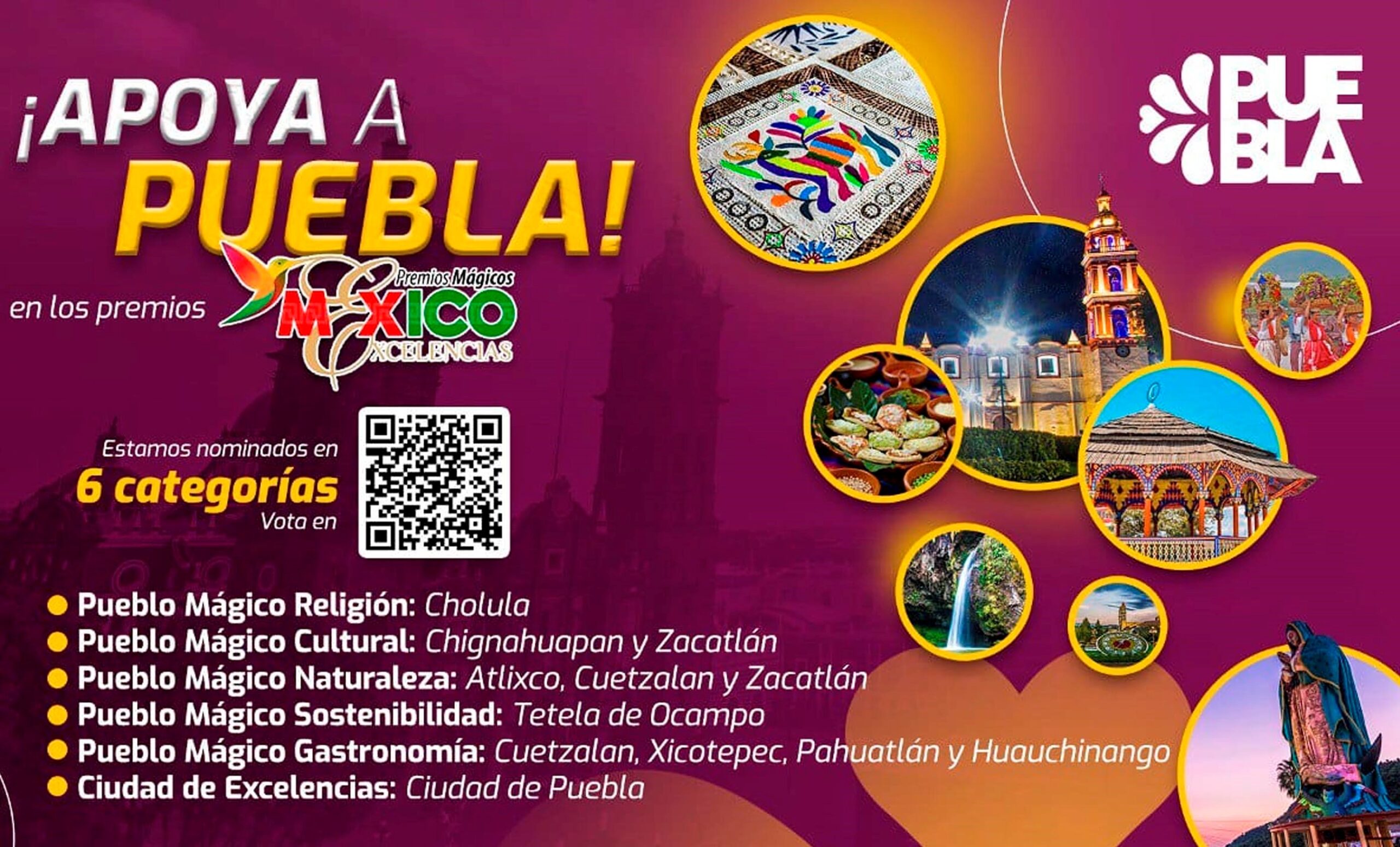 10 Pueblos Mágicos de Puebla nominados a los “Premios Mágicos por Excelencias”