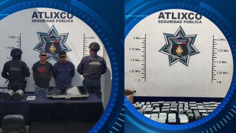 Policía de Atlixco logra detenciones y aseguramiento por diferentes delitos