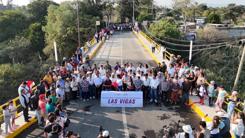 Ariadna Ayala entrega la rehabilitación del puente “Las Vigas”
