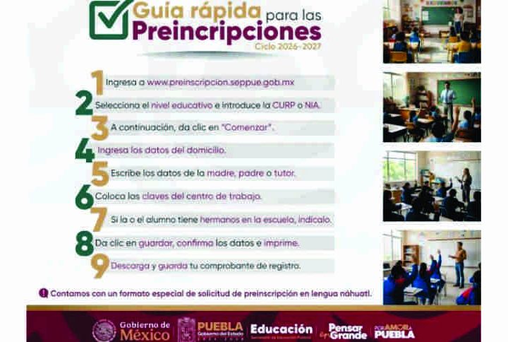 Inicia SEP Proceso de preinscripciones del 3 al 27 de febrero