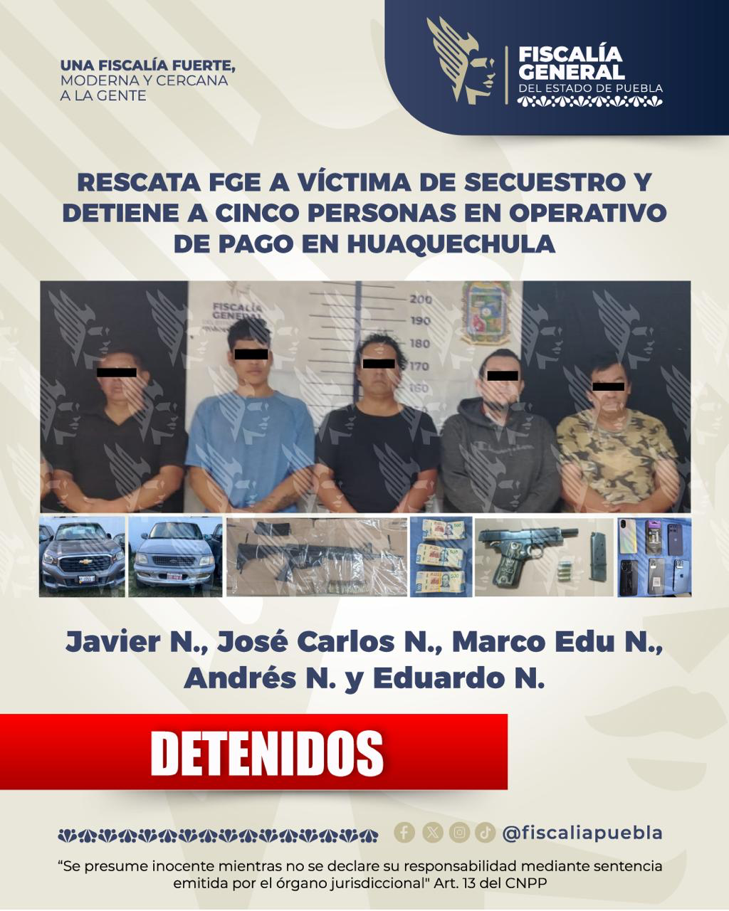 Fiscalía del estado rescata a víctima, la secuestran en Atlixco y la tenían en Huaquechula